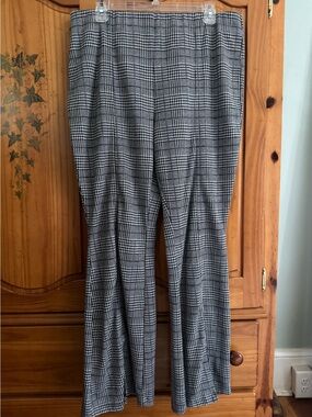 Cato Houndstooth Wide Leg Pants Size L EUC